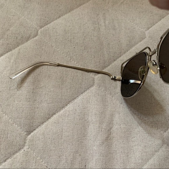 Vintage Blue Lens Sunglasses Retro Metal Frames - Picture 5 of 5